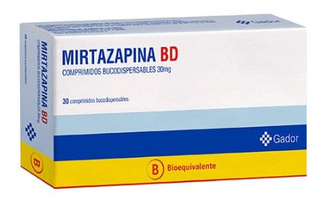 Mirtazapina BD 30 mg x 30 comprimidos bucodispersables GADOR